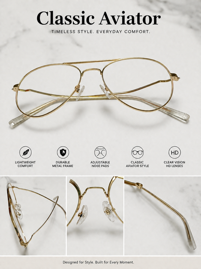 Golden Aviator Frame only