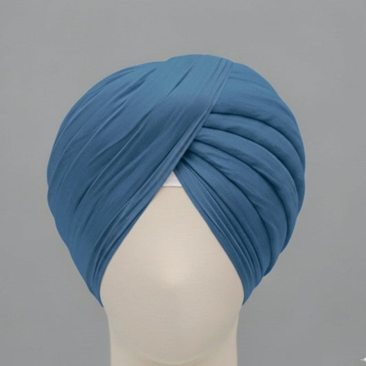 Denim Blue Full voil Turban