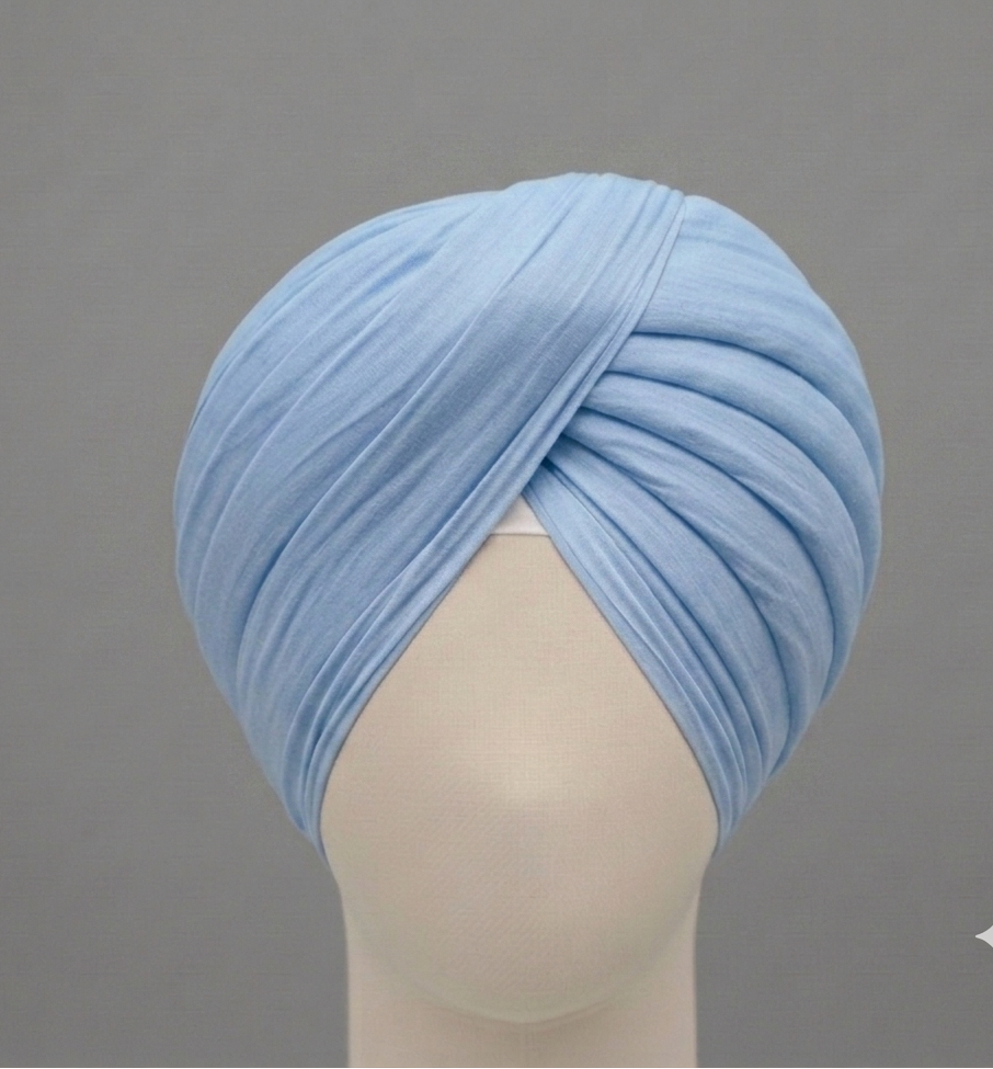 Pastel Blue Premium Rubia Turban