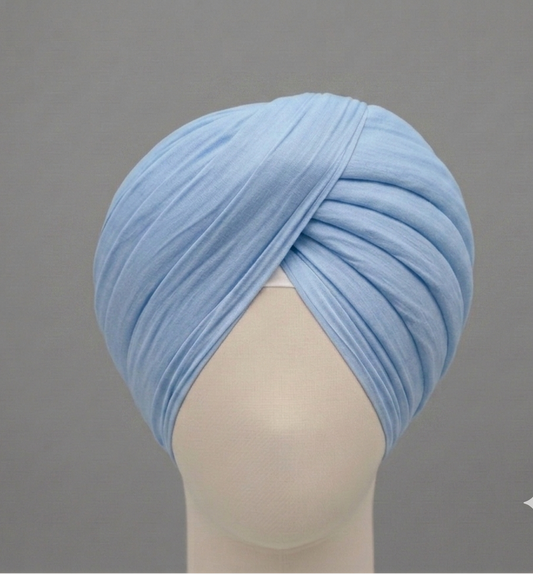 Pastel Blue Premium Rubia Turban