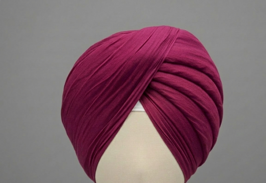 Crimson Violet Premium Full Voil Turban Fabric