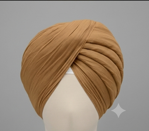 Tan Brown Full Voil Turban