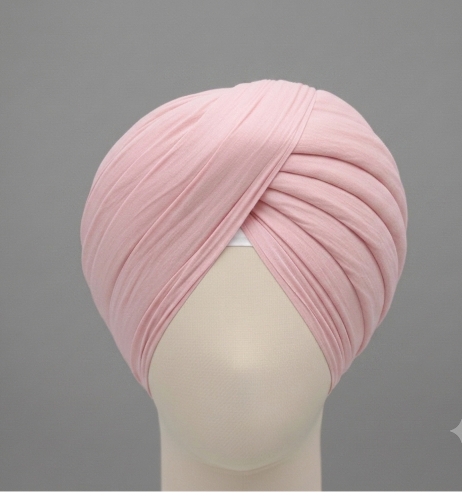 Pink turban on 