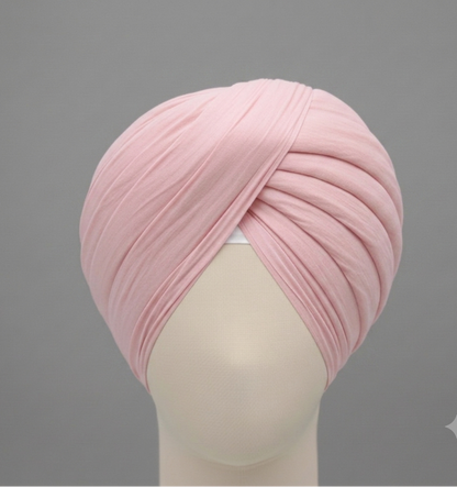 Pink turban on 