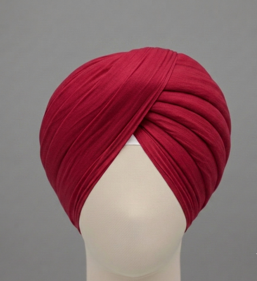 Crimson Red Full Voil Turban