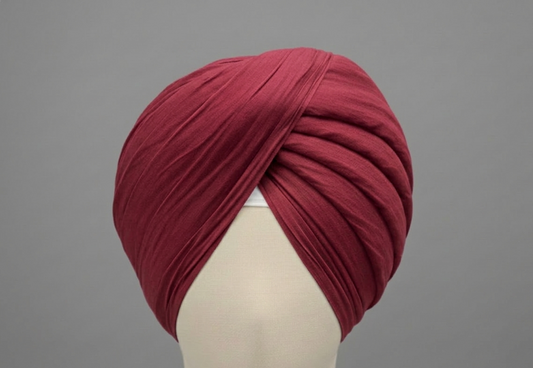 Beetroot Red Premium Full Voil Turban Fabric
