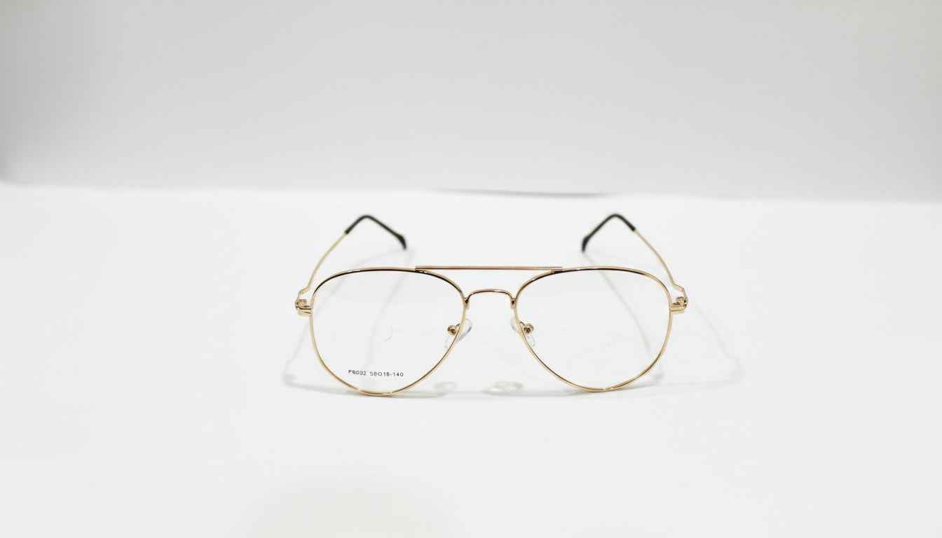 Golden Aviator Frame with Lens