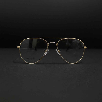Golden Aviator Frame with Lens