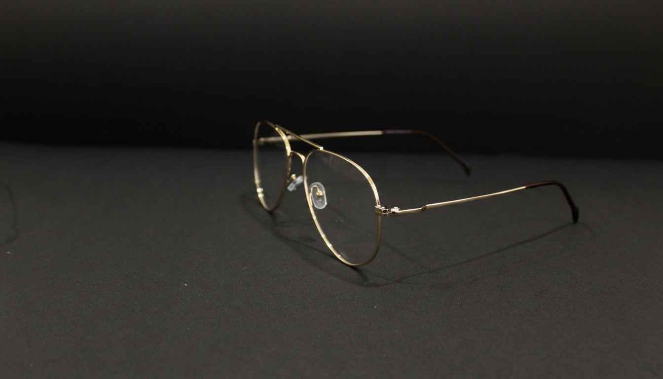 Golden Aviator Frame with Lens