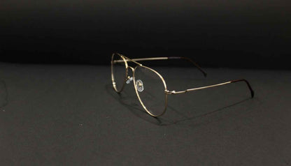 Golden Aviator Frame with Lens