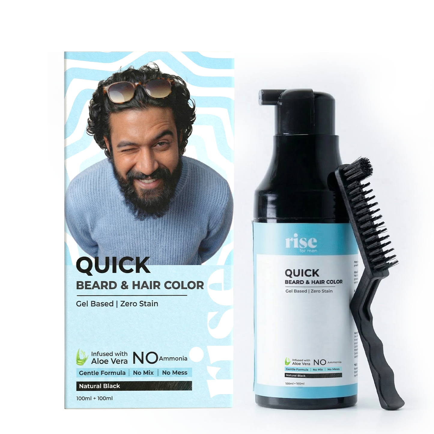 Quick Beard & Hair Color Dye  – Fast, Natural Grey Coverage